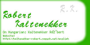 robert kaltenekker business card